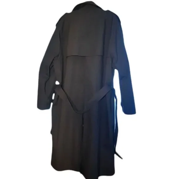 London Fog Mens Trench coat,  Size 46 regular Long Gray - Picture 9 of 15